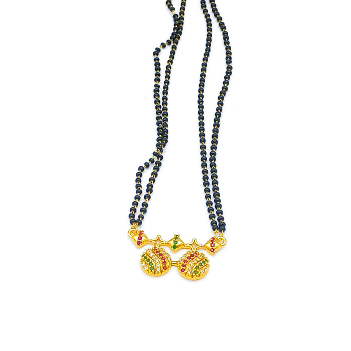 Gold-Plated Floral Mangalsutra