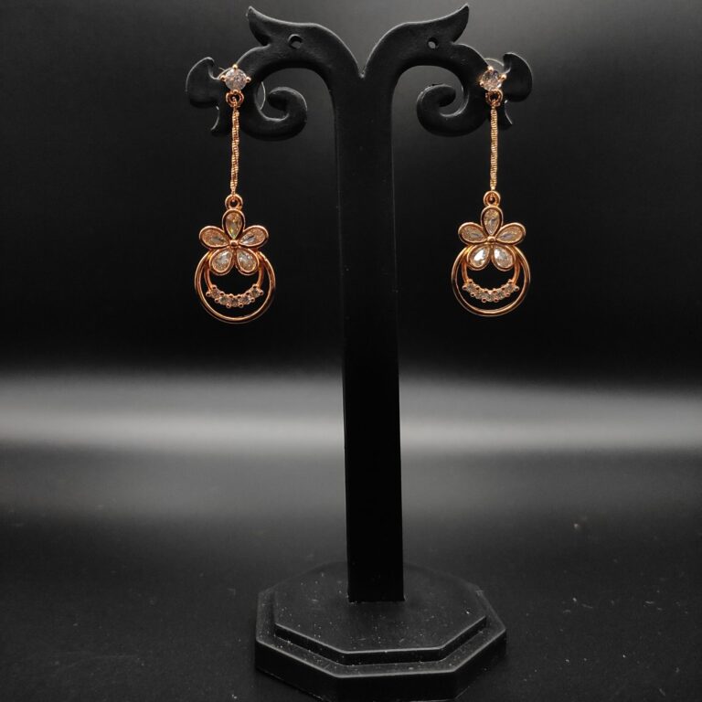 Blossom Rose Gold Drop Earrings